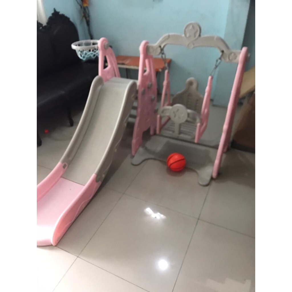 Preloved Slide Swing Basketball Playground 3in1