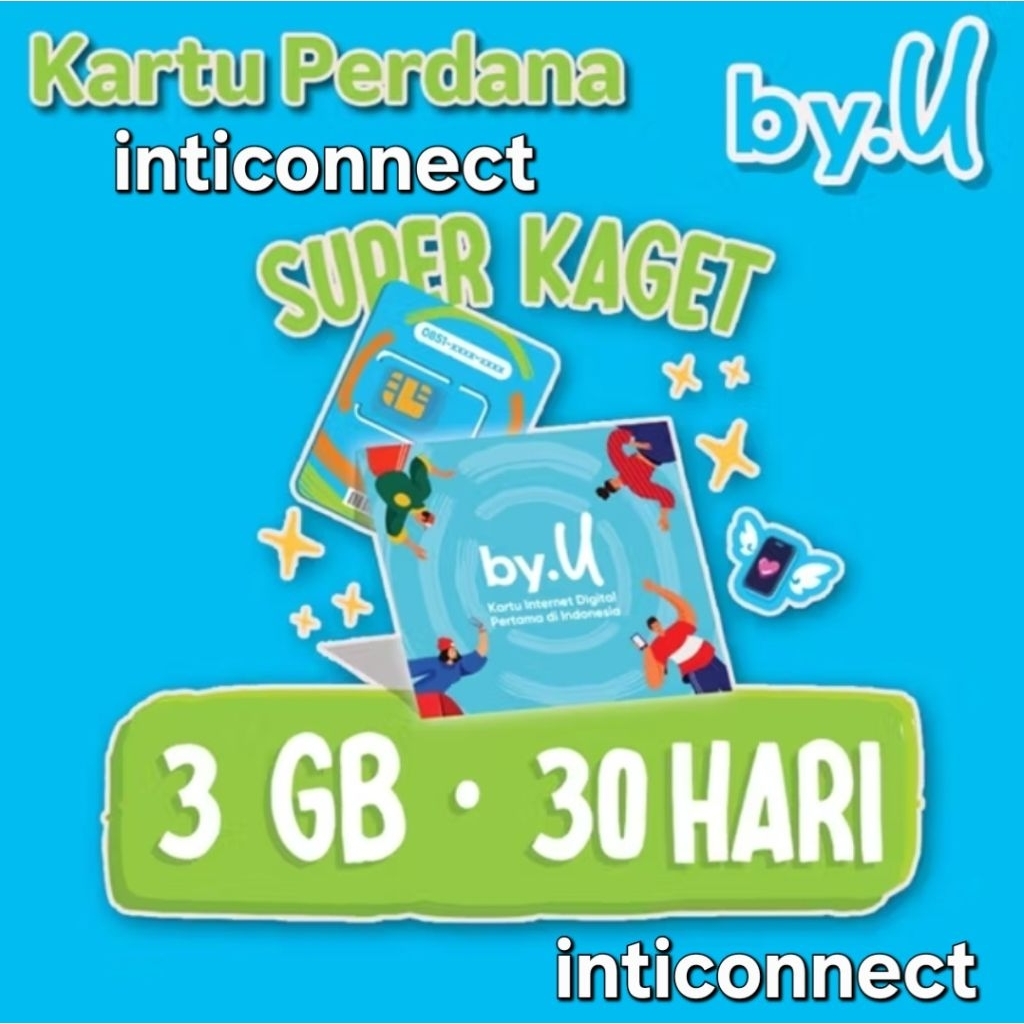 Kartu Perdana Telkomsel byU Siap Pakai Nasional 3Gb Fresh & Segel