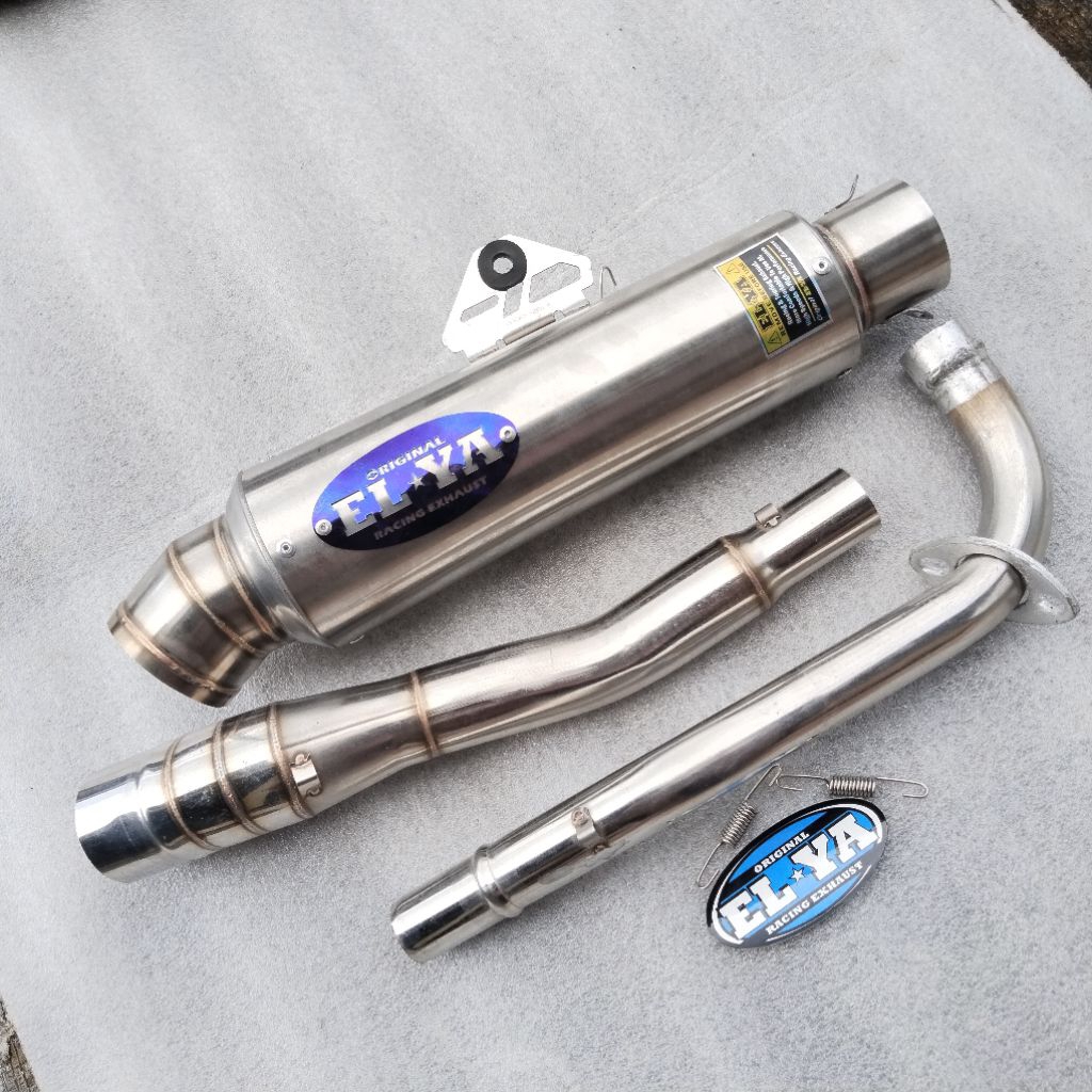 knalpot racing dos original ELYA kompetisi 25cm pnp all bebek karisma Supra x 125 Jupiter vega crept