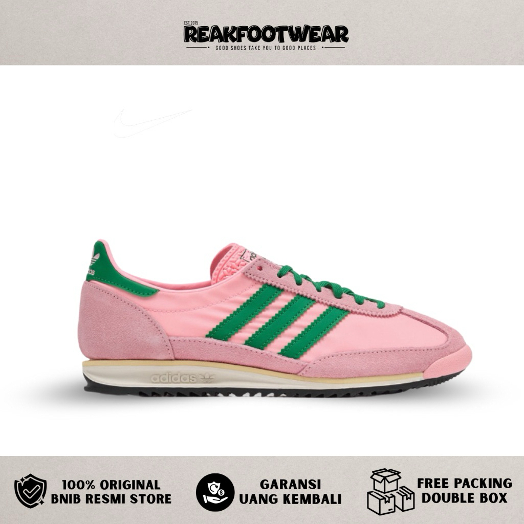 Adidas SL 72 OG W Glow Pink White 100% Ori | Sepatu Cewek Retro Casual Ringan Nyaman