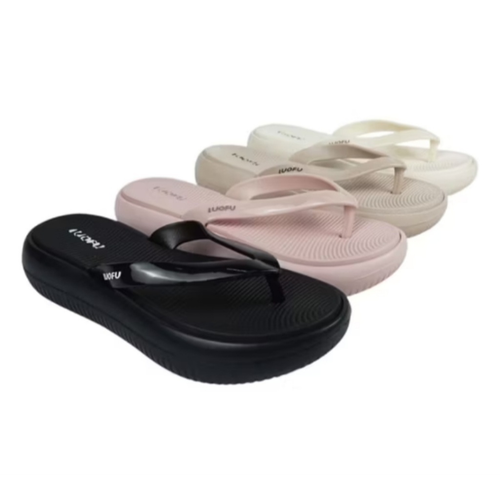 LUOFU E7204-E01WS Sandal Jepit Jelly Karet Eva Wanita