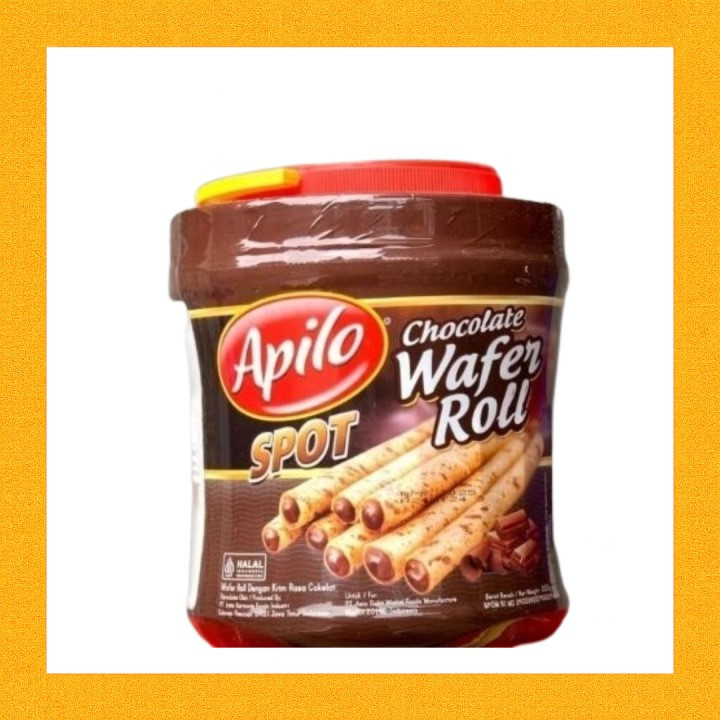 BISKUIT KUE WAFER ROLL APILO 500 GR STRAWBERRY COKLAT STROBERI CHOCOLATE TOPLES