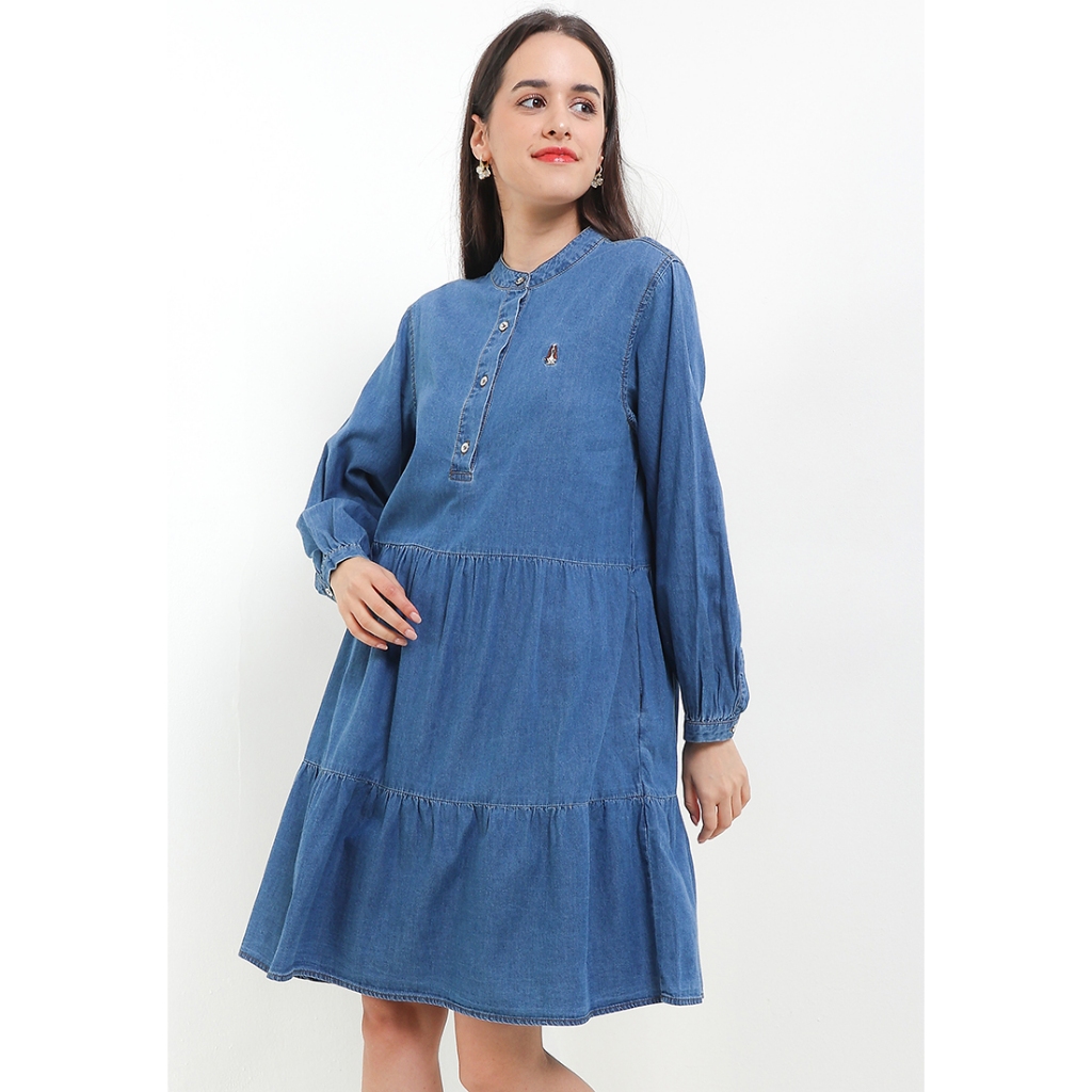 Hush Puppies Margit Dress Denim Wanita