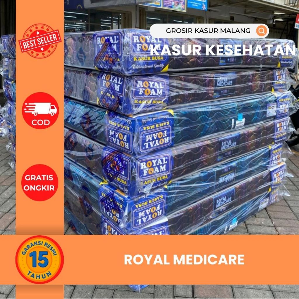 (PRODUK KHUSUS MALANG RAYA) ROYAL MEDICARE KASUR KESEHATAN BUSA ORTOPEDIC PREMIUM ORIGINAL Anti Kemp