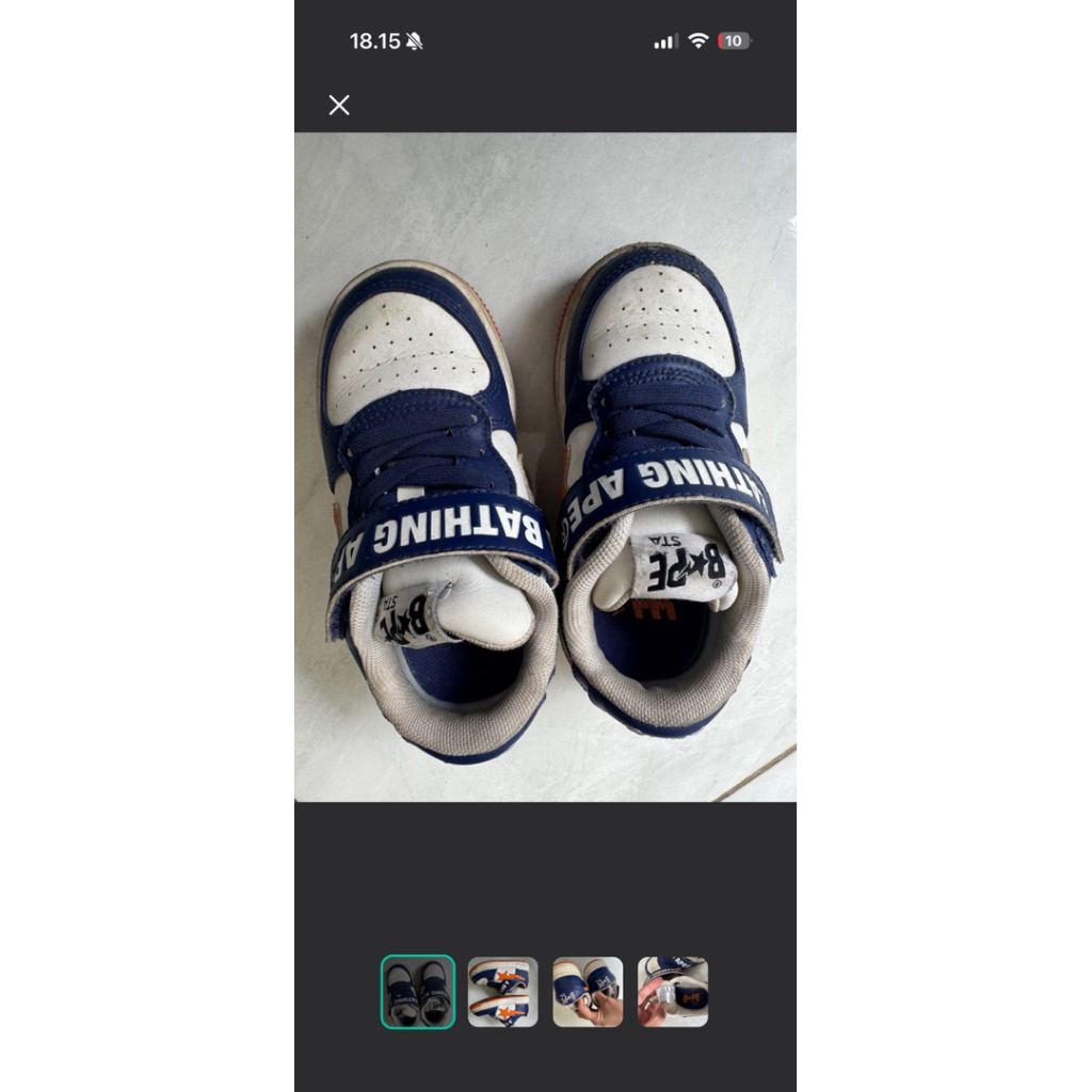 sepatu anak BAPE ori size 6