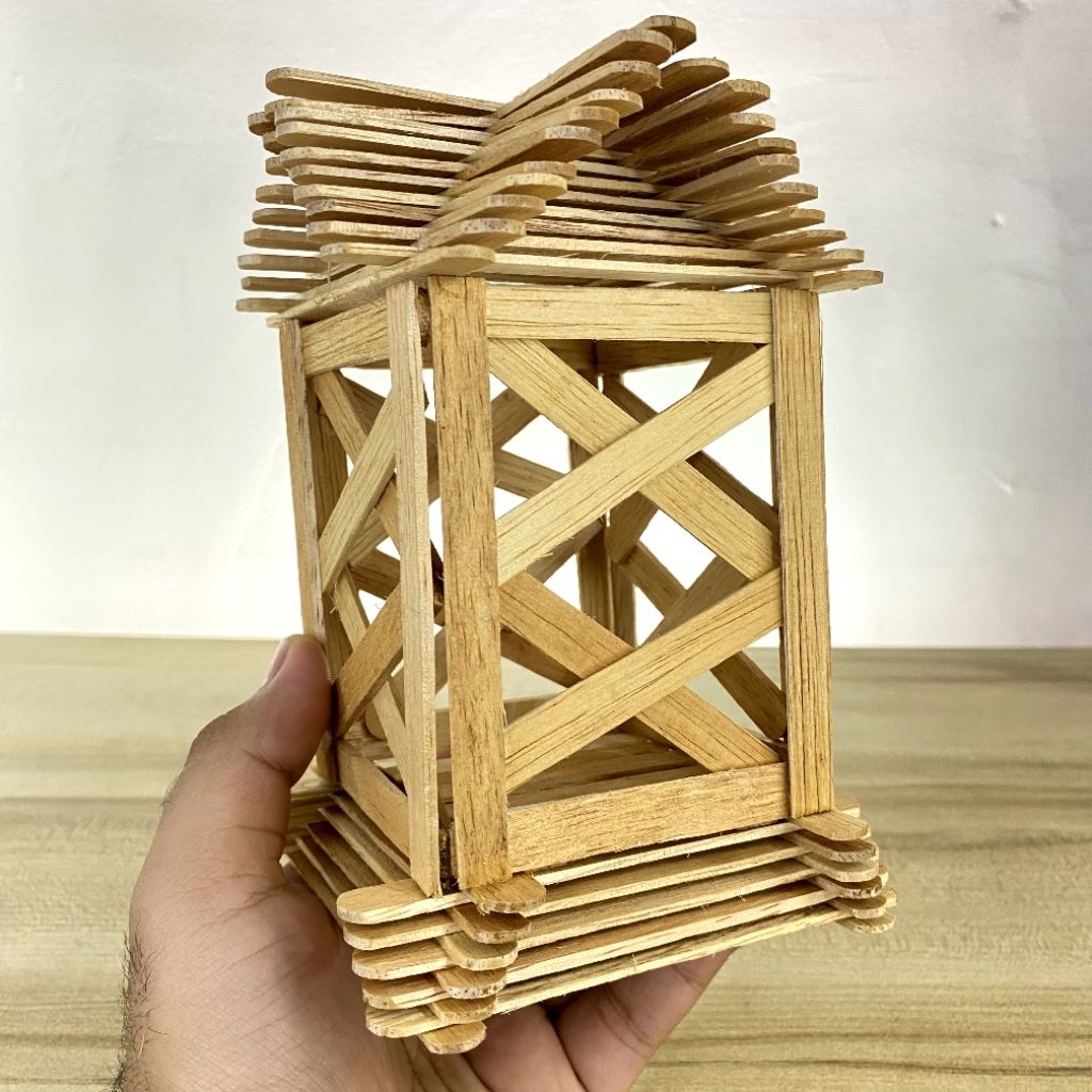 LAMPU HIAS STIK ES KRIM | KERAJINAN TANGAN