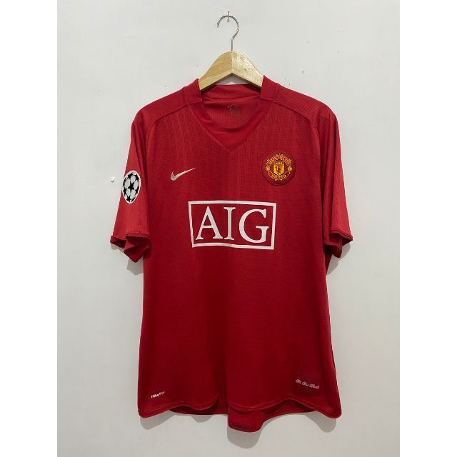Jersey Nike Original Manchester United Home 2007/2009 Size XL Nameset Ronaldo #7