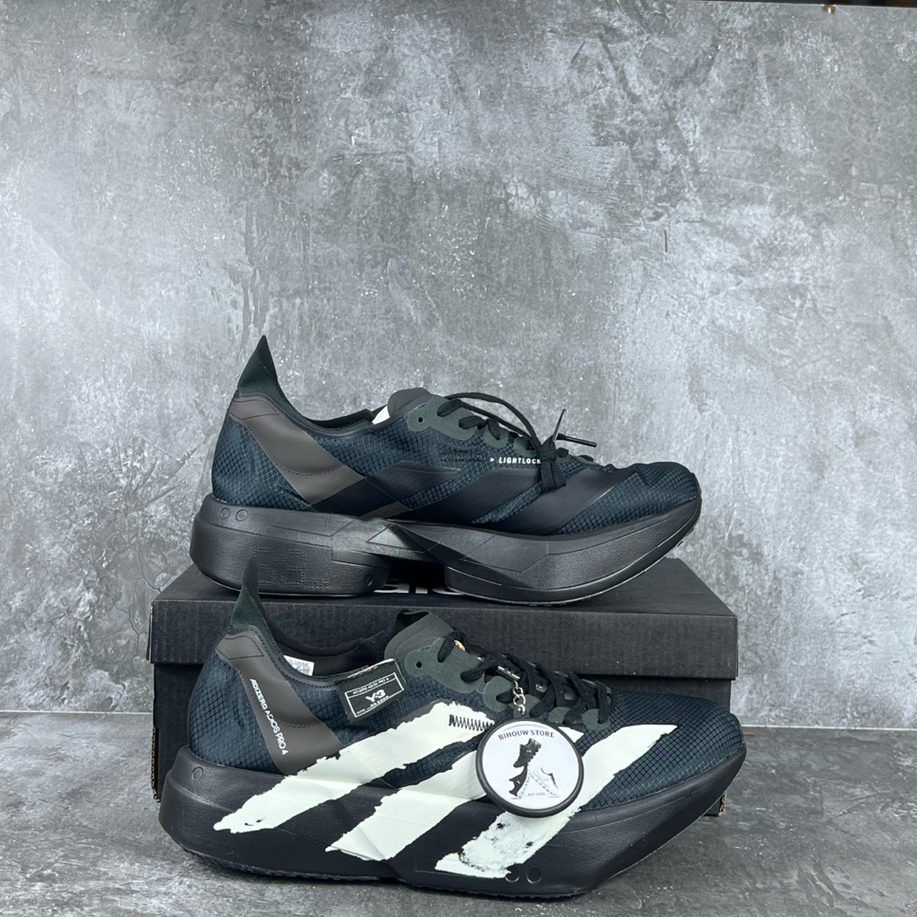 SEPATU RUNNING PRIA ADIZERO PRO 4 Y-3 BLACK WHITE