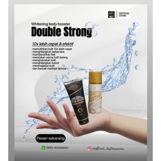Whitening Lotion Hb magic Double Strong (sepasang siang dan malam) untuk kulit susah putih, jamin pu