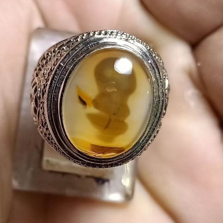 cincin batu akik motif unik