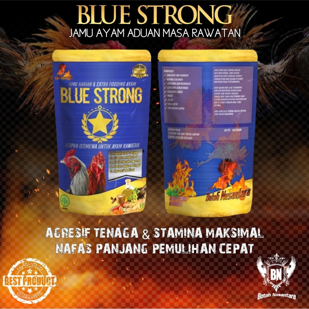 Doping Ayam Blue Strong Ekstra Fooding Ayam Bangkok aduan agar sehat nafas panjang merah merona