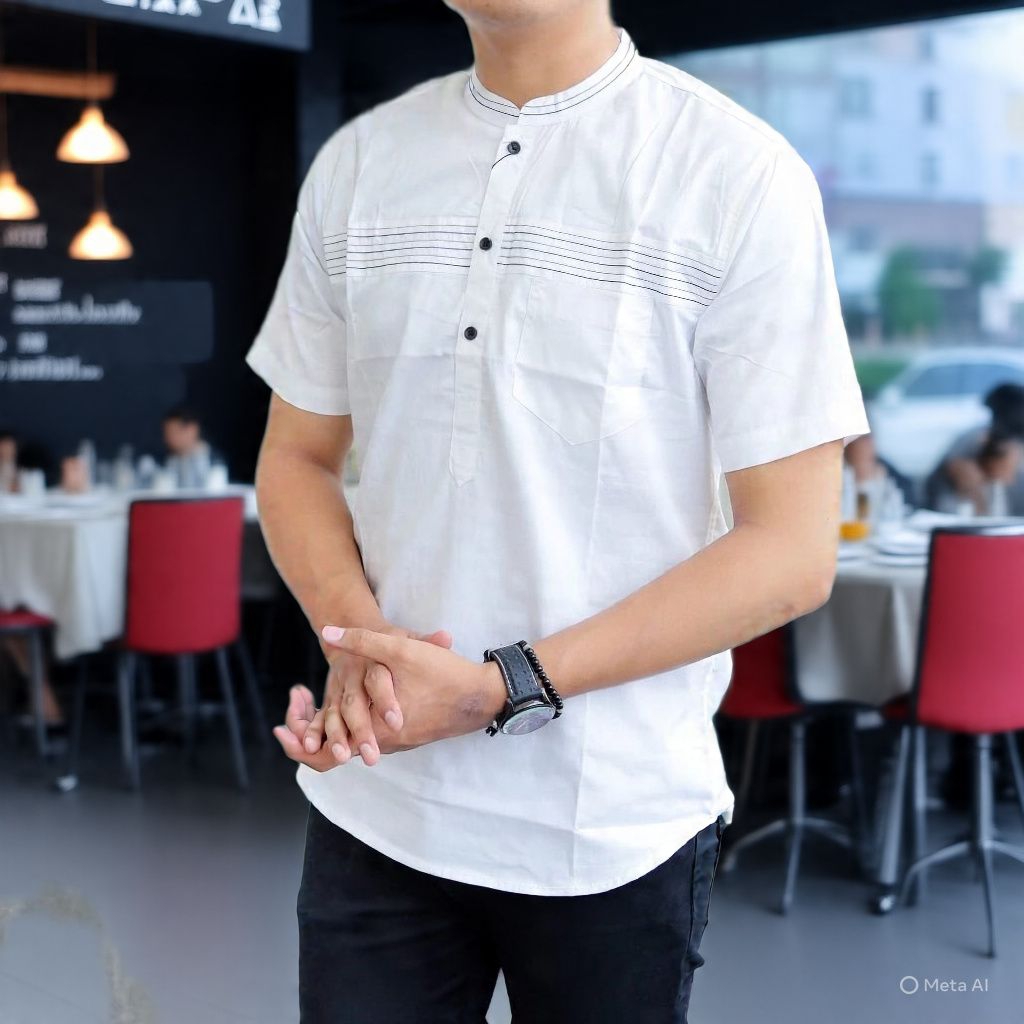 Baju koko dewasa bordir MH rantai dada termewah