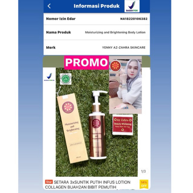 PEMUTIH BADAN SETARA 3xSUNTIK PUTIH INFUS LOTION COLLAGEN BUAH2AN BIBIT PEMUTIH