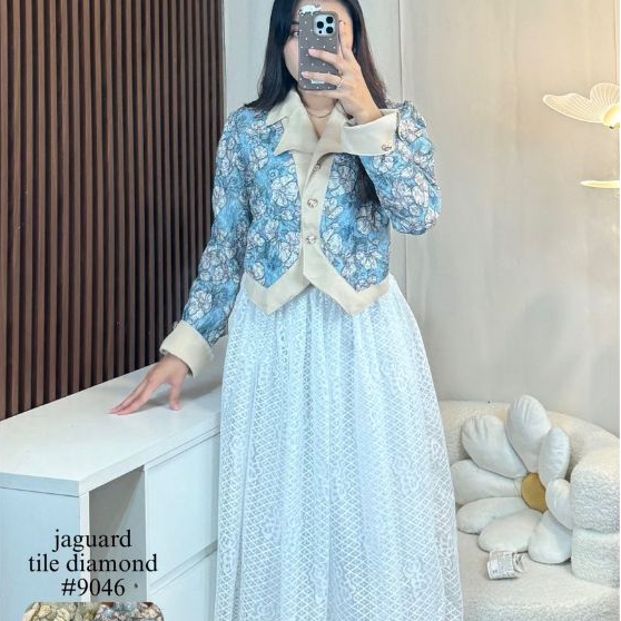 Kebaya Fukuro Set Rok/ Jaguar Tile diamond/ Kebaya modern