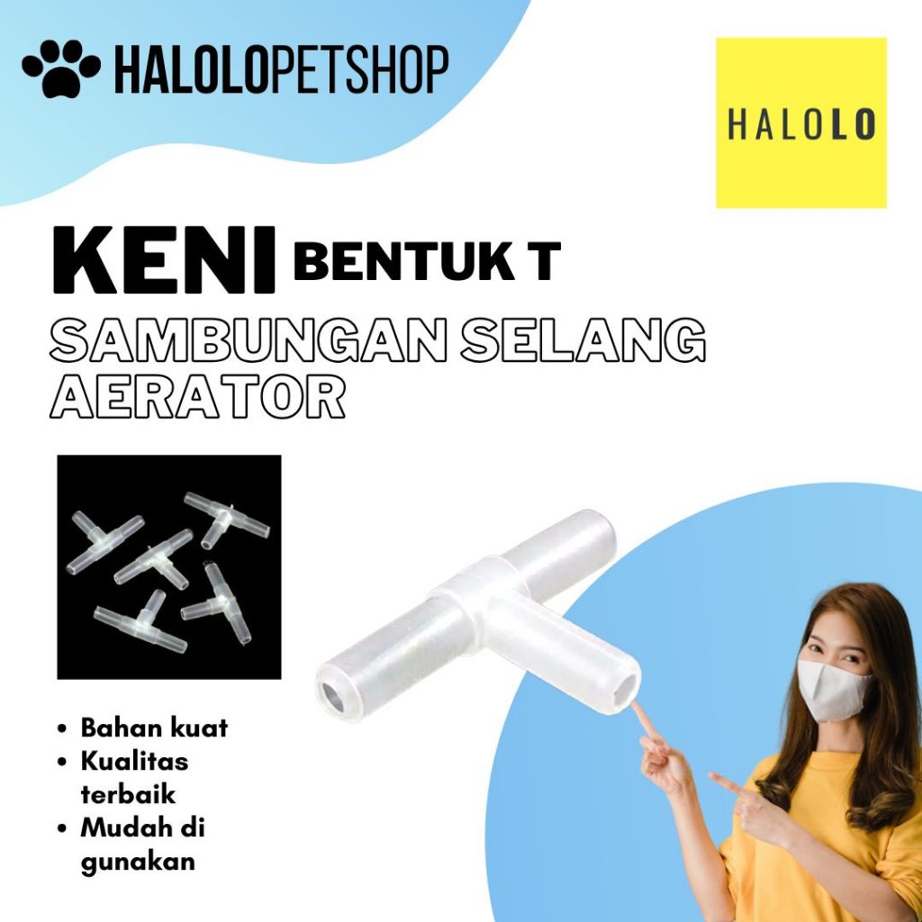 Pipa Konektor Uniring T Sambungan Selang 10 mm 10mm