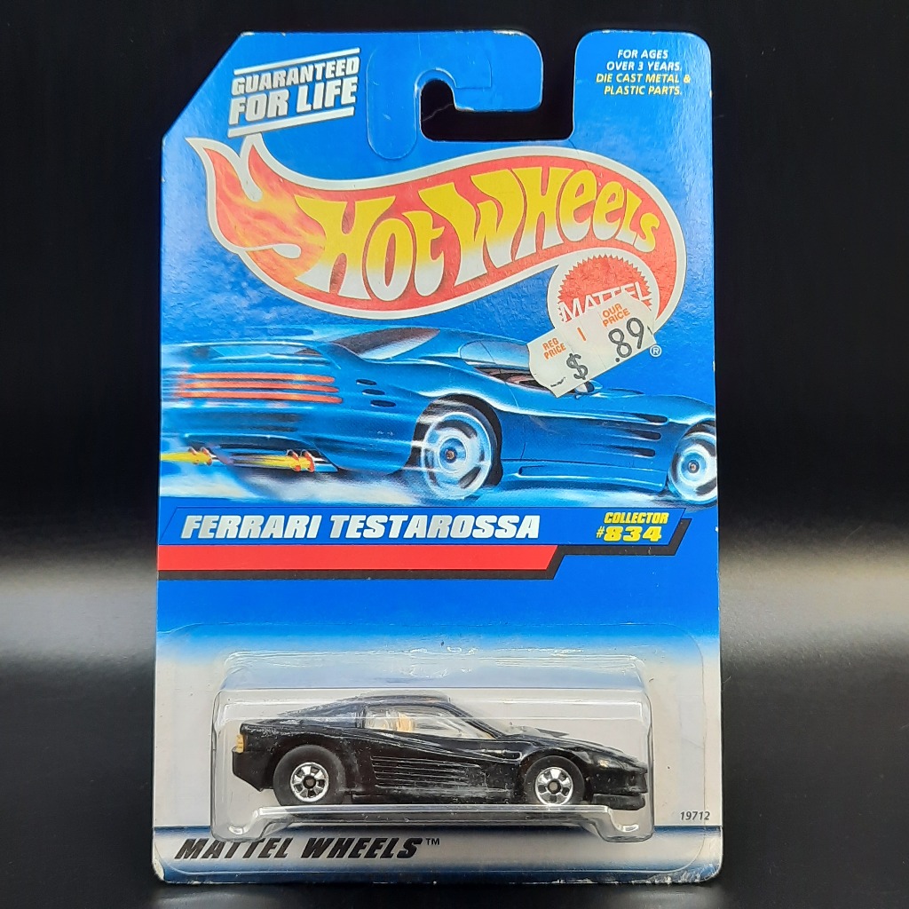 Hot Wheels Bluecard Ferrari Testarossa Hitam Buble Penyok