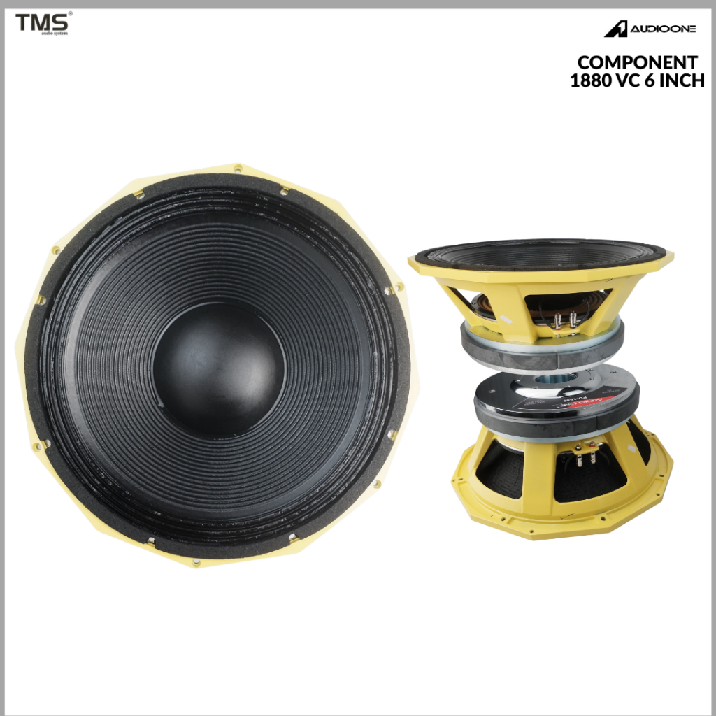 Speaker Audio One 18 Inch PD-1880 Voice Coil 6 Inch Pasif Subwoofer Lapangan I TMS AUDIO