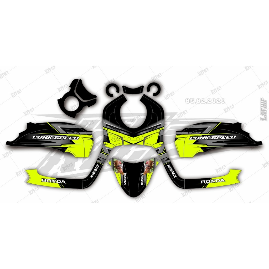 Decal Scoopy 2021 Stiker Motor Honda Scoopy 2021 Dekal Scoopy New Motif Racing