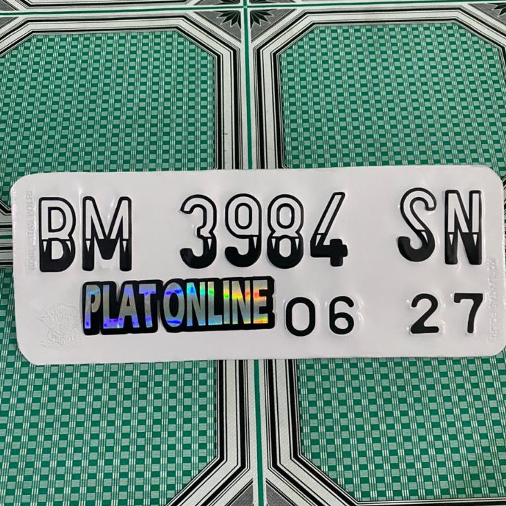 plat nomor motor baut tanam lipat angka variasi