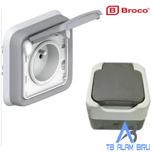 Stop Kontak Outbow 1 Lubang + Tutup Broco