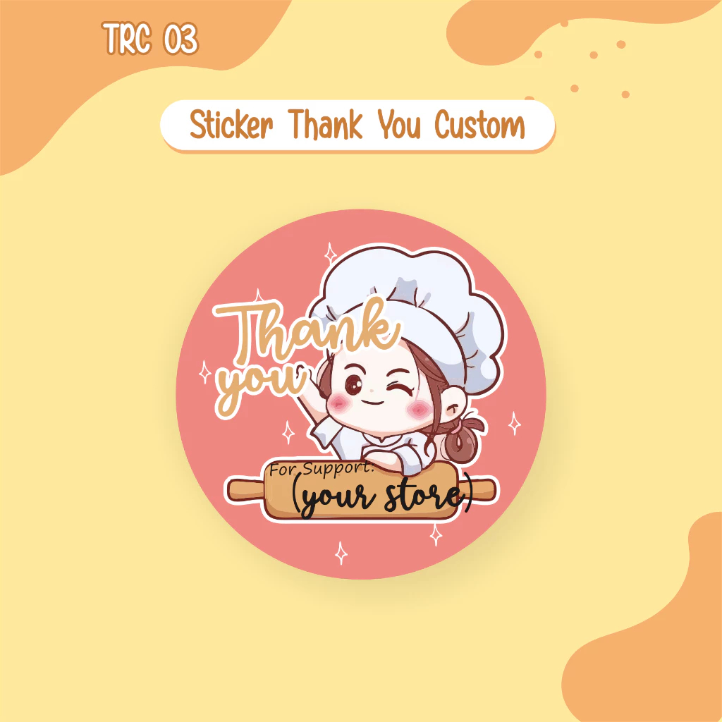 Custom Stiker Label Thank You Olshop