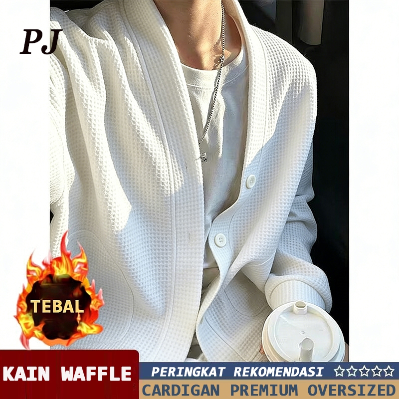 Sweater Cardigan Pria Wanita Tebal Cardigan Pria Rajut VNeck Korea Style Kekinian Kardigan Rajut Siz