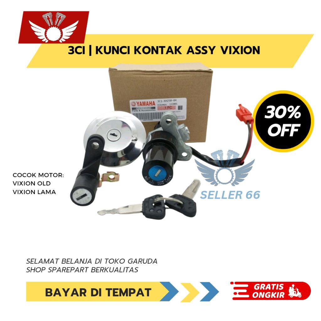 Kunci Kontak Set 3C1 Keyset Original Yamaha Vixion Old Vixion Lama Kunci Motor 1 Set Key Set Konci M