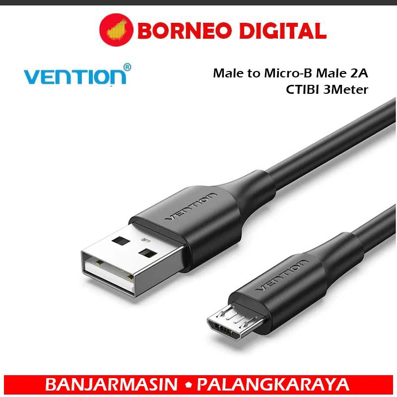 Vention USB 2.0 A Male to Micro-B Male 2A Cable Black - CTIBF 1 Meter | CTIBI 3 Meter