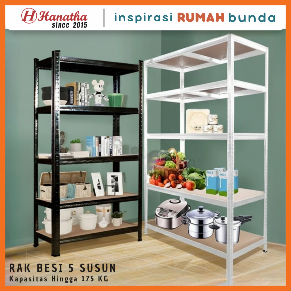 Rak Besi Siku 5 Susun Rak Gudang Rak Serbaguna 5 Susun Rak Barang Dagangan