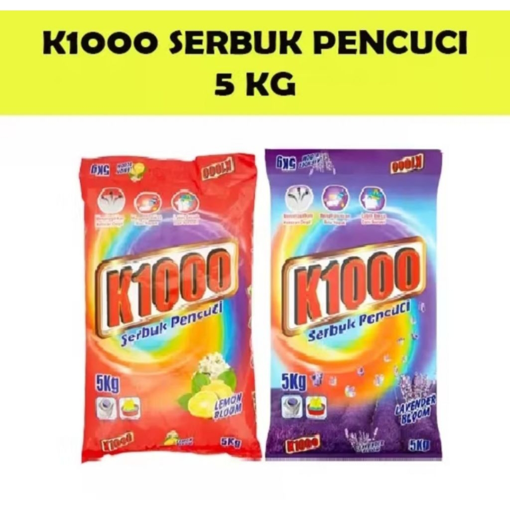 deterjen bubuk K1000 serbuk pencuci berat 5kg