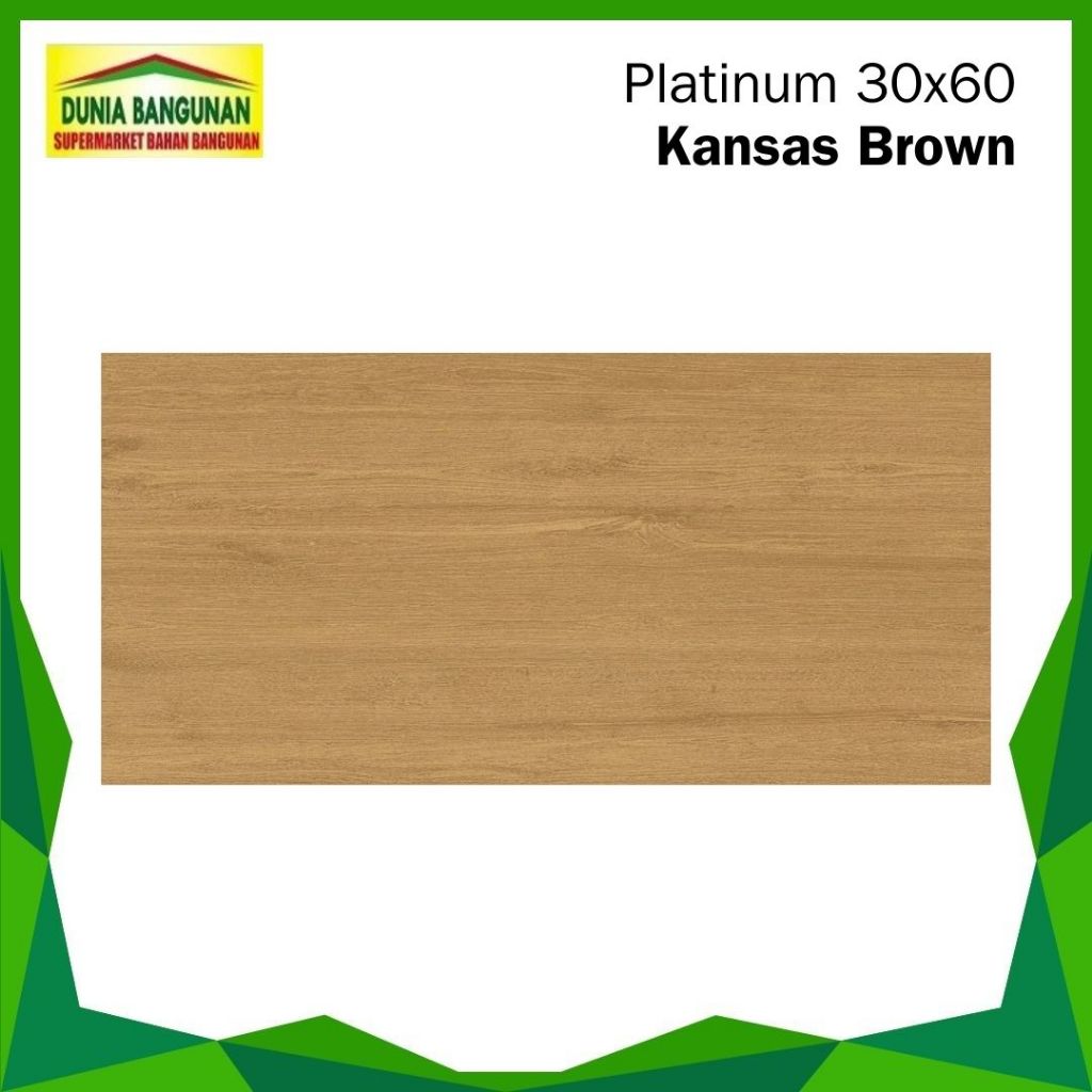 Keramik Dinding 30x60 Platinum Kansas Brown Keramik Motif Urat Kayu Matt