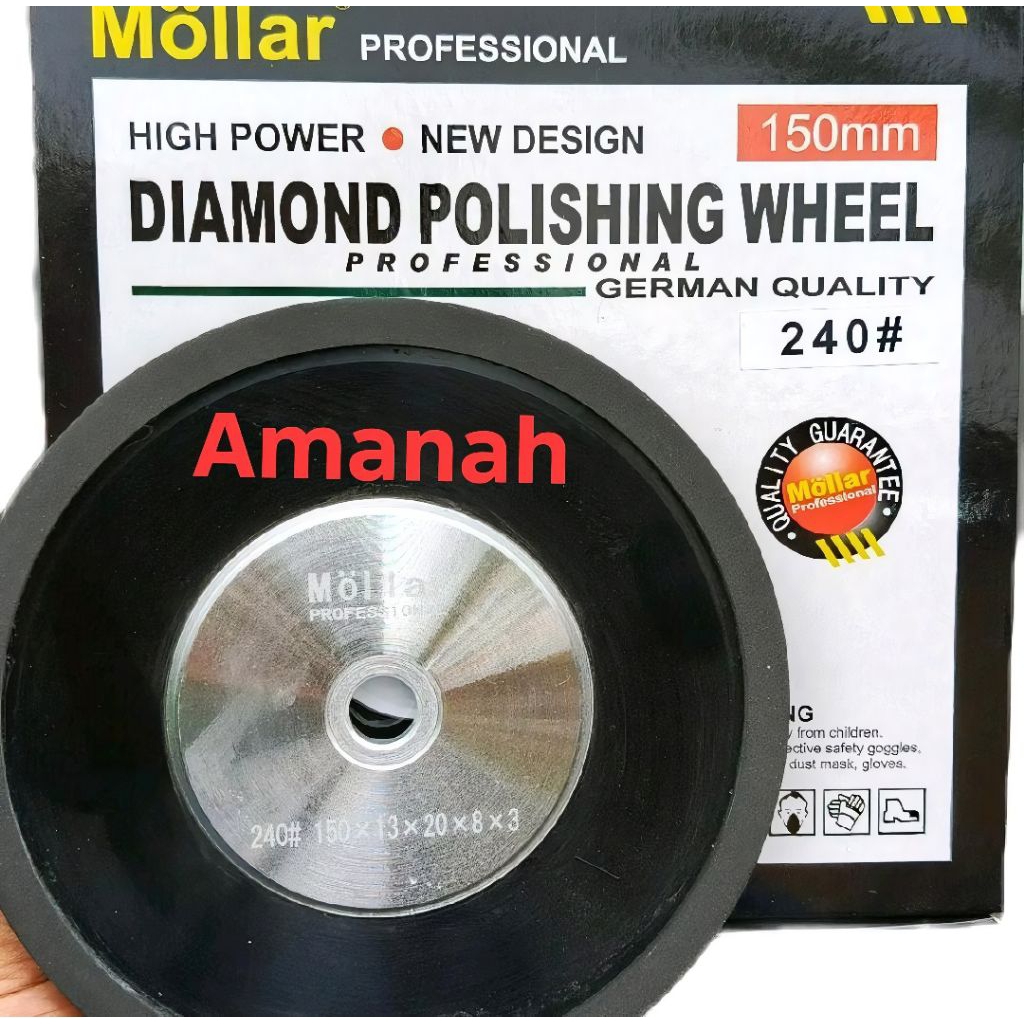 Diamond wheel Pengasah mata pisau ketam TCT Mollar 6 inch grit 240