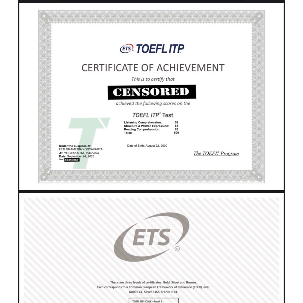 TOEFL ITP ETS ITP TOEFL
