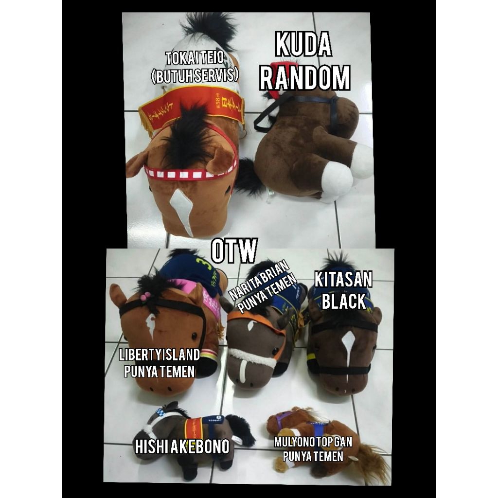 Thoroughbred collection/sarakore sega avanti  horse plush boneka kuda uma musume