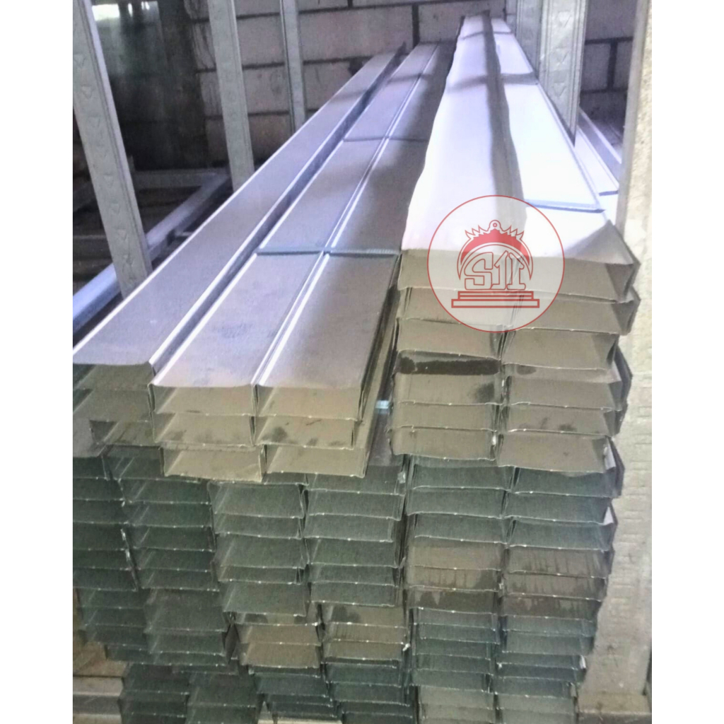 U Runner Partisi Gypsum Besi Rangka Galvanis /U Runner Baja Ringan 3 Meter