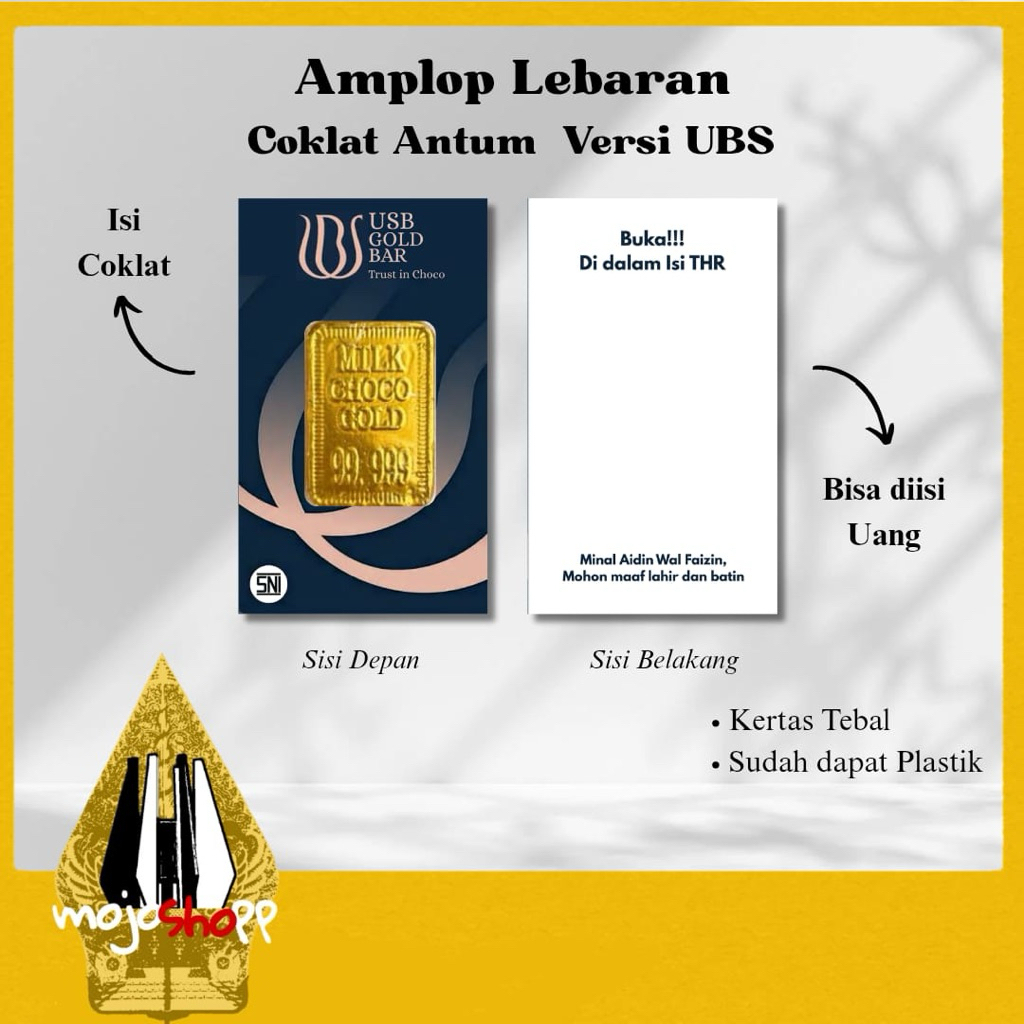 Coklat Antum / Coklat UBS/ Amplop UBS/ Amplop lebaran UBS/ Amplop Lebaran Antum / Amplop Lebaran Vir