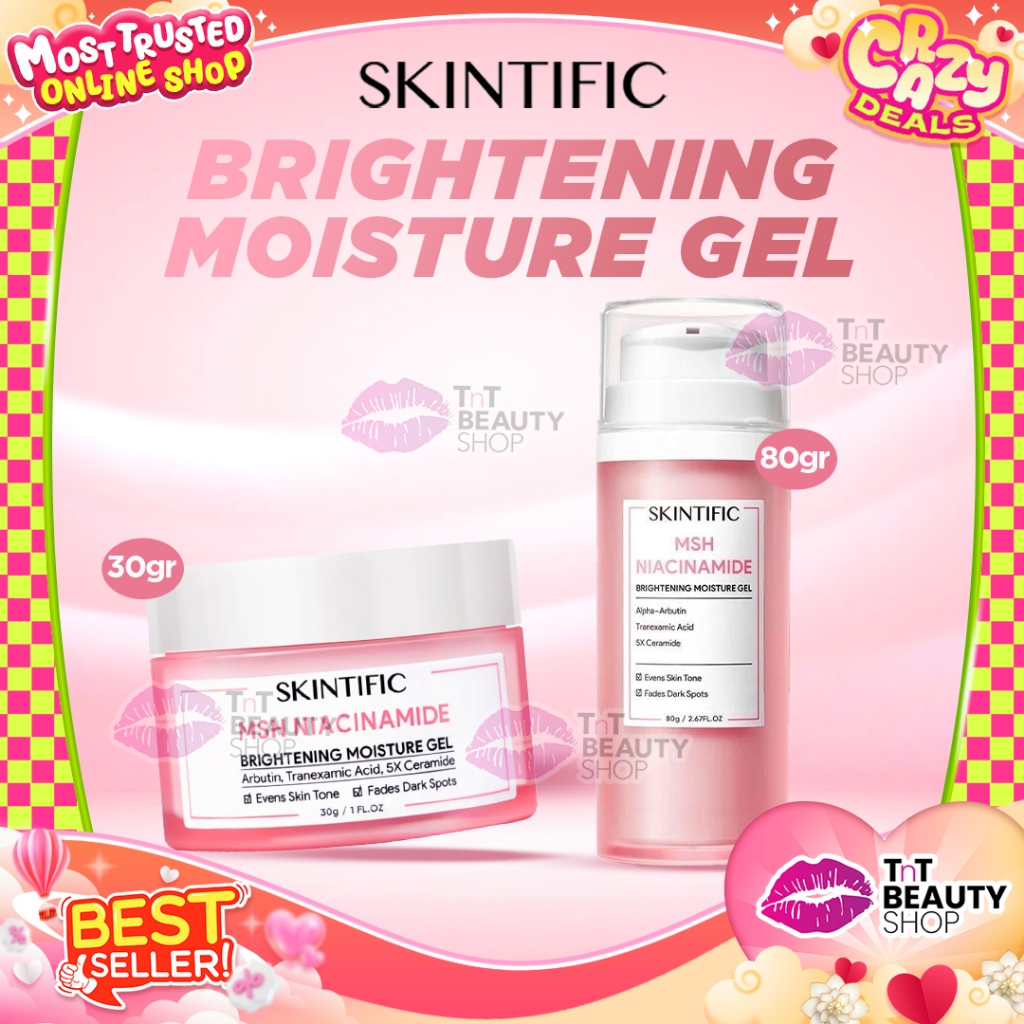 SKINTIFIC MSH Niacinamide Brightening Moisturizer Glowing Moisture Gel 30g | TnT Beauty Shop