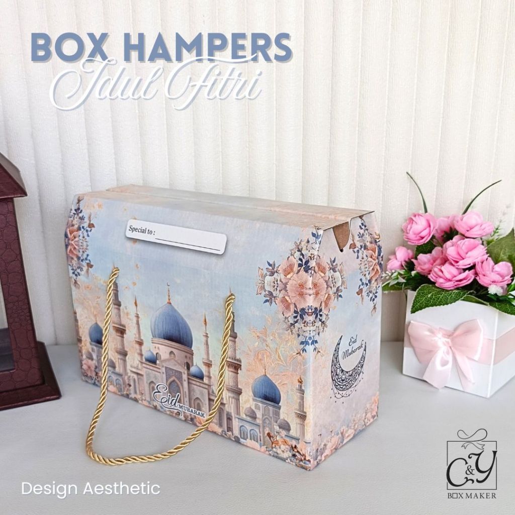 Box Hampers Idul Fitri / Kotak Kue Kering Lebaran / Gable Box Premium Tebal
