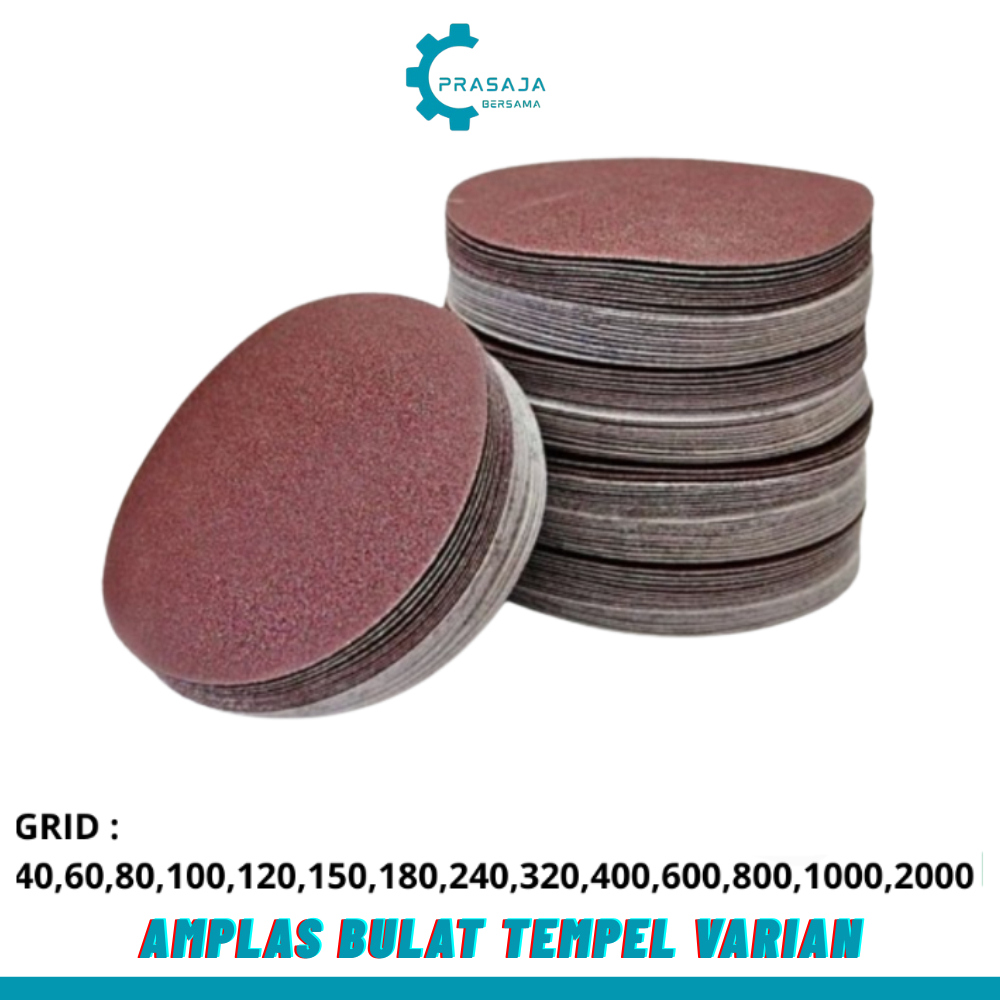 Amplas Tempel Bulat Gerinda Amplas Bulat Velcro Disc 4 Inch Grit 40 - 2000