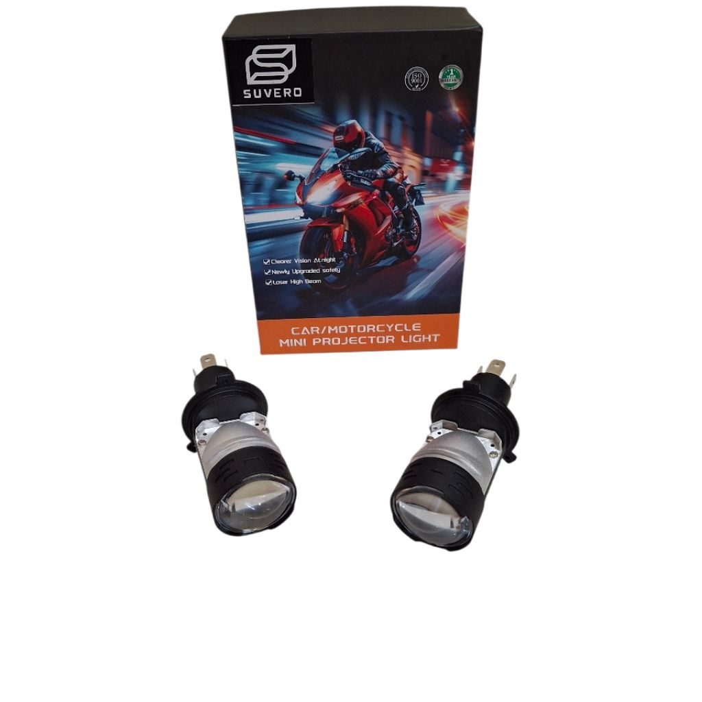 Lampu led mini projector h4 mini projie h4 suvero 6500K