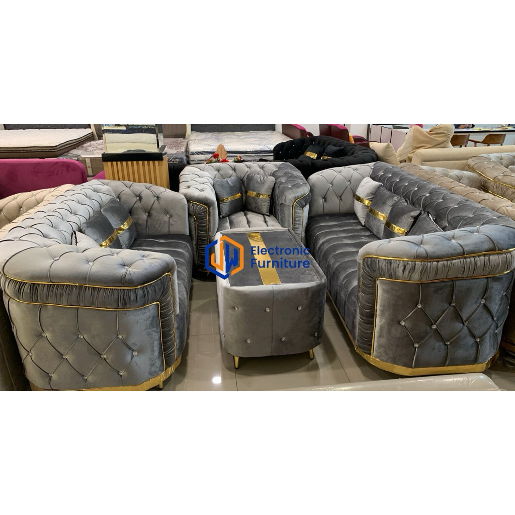JW - Sofa Kancing Sultan 321 Kursi Ruang Tamu Minimalis Mewah