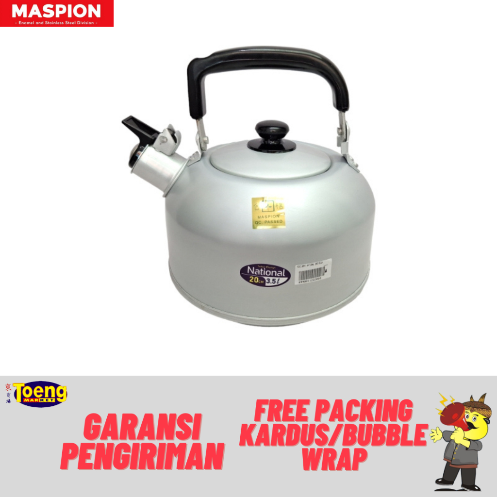 Teko Bunyi Aluminium 3,5LT Maspion - TEKO BUNYI NATIONAL 20CM BLGA MASPION