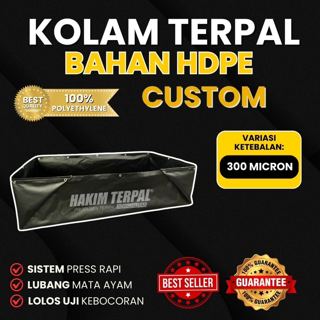 Kolam kotak hdpe geomembrane 300 micron custom