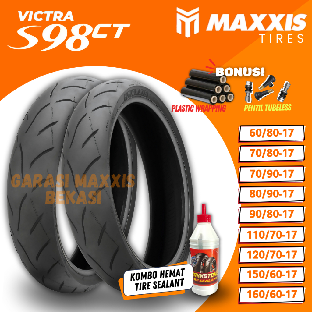 [READY STOCK COD] BAN MAXXIS VICTRA 98CT TUBELESS (70/90 80/90 90/80 110/70 120/70 150/60 160/60) BA
