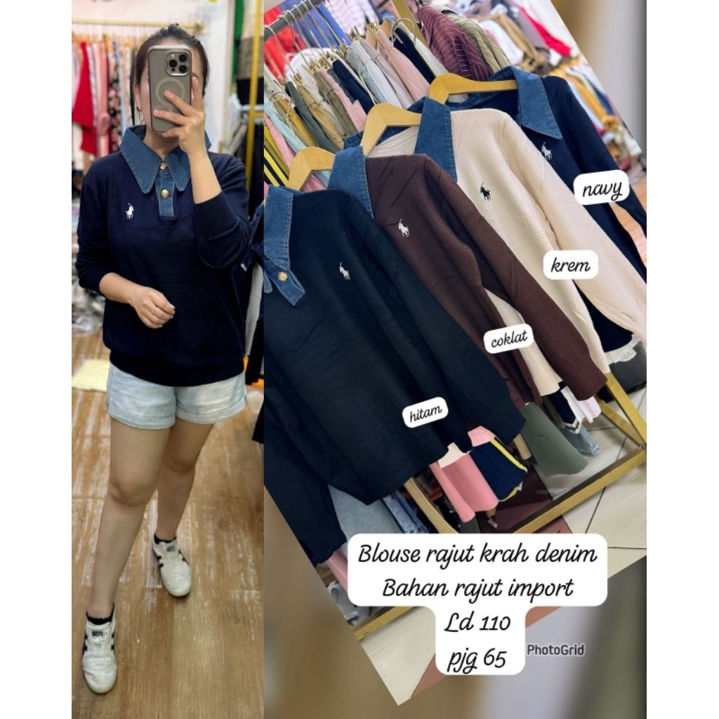 Real pic ORIGINAL dan TERMURAH Atasan Rajut PREMIUM Bangkok IMPORT / Sweater Oversize PREMIUM Bangko