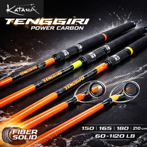 Joran Katana Tenggiri Power Carbon Fiber Solid Heavy Action Pancing Laut & Tebing