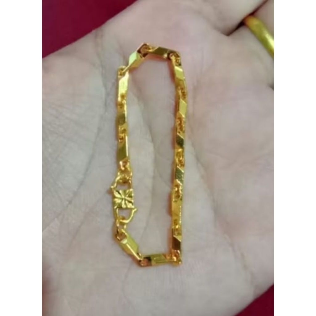 gelang bayi anak motif padi termurah titanium