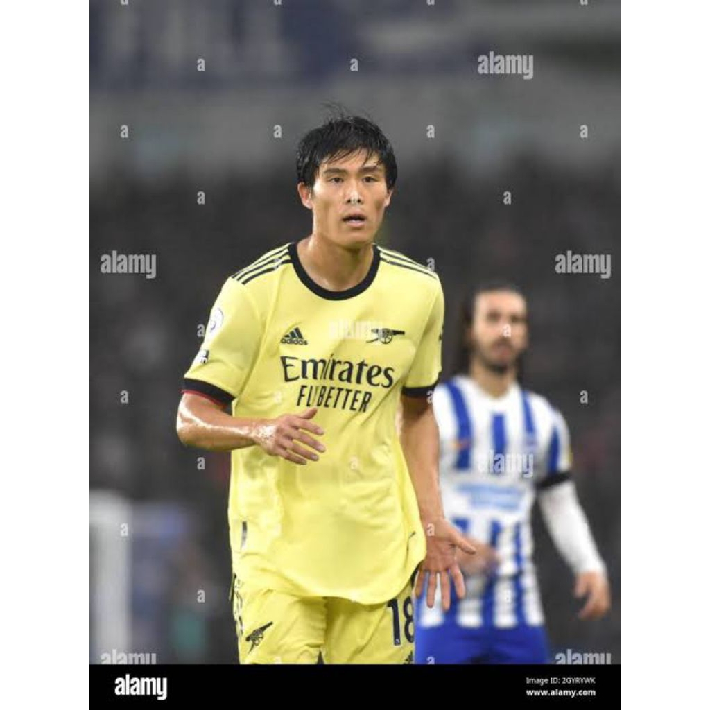 Gratis Nameset TOMIYASU 18 + Full Patch Jersey Retro Arsenal 2021 2022