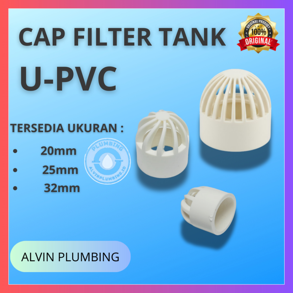 [32mm] Overflow Skimmer Filter 32mm Bottom drain tutup bottom drain | 1" inch Foot Filter skimer ika