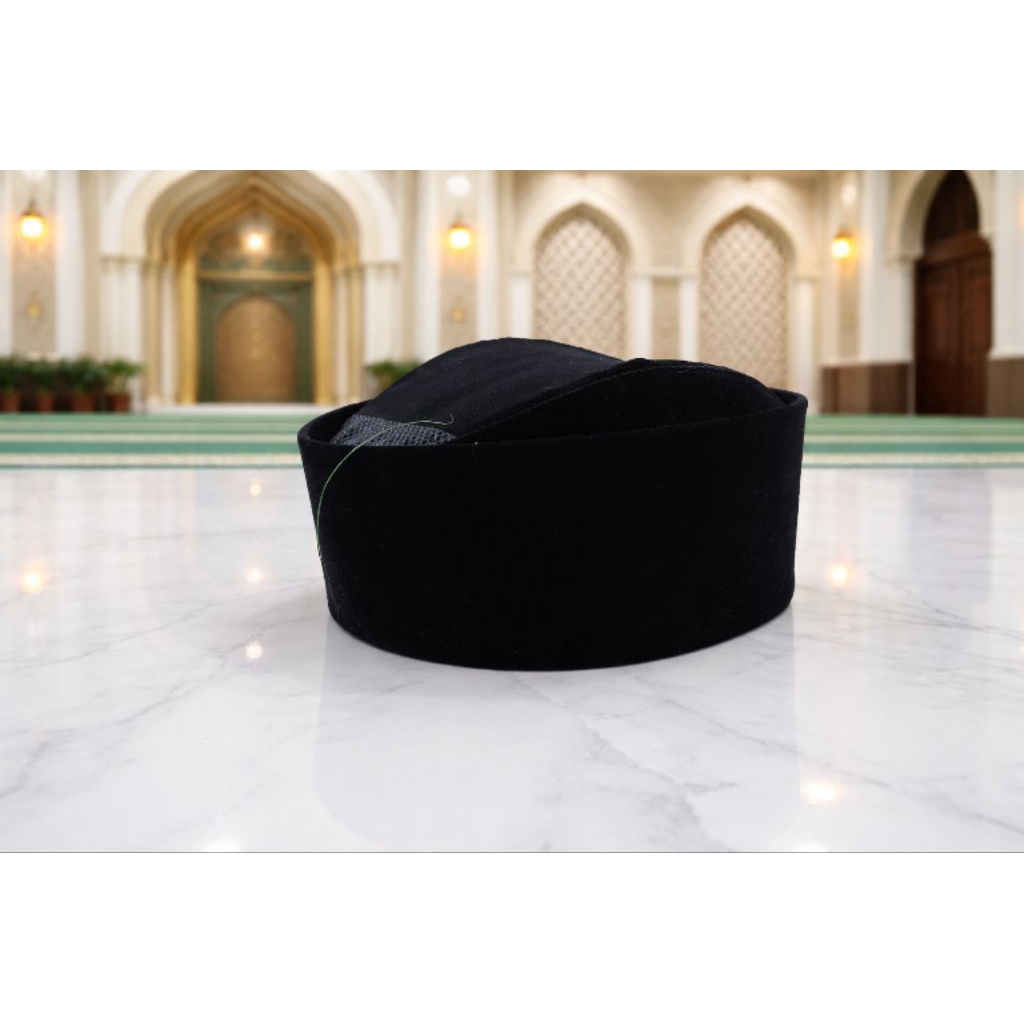 peci hitam susun, songkok hitam susun